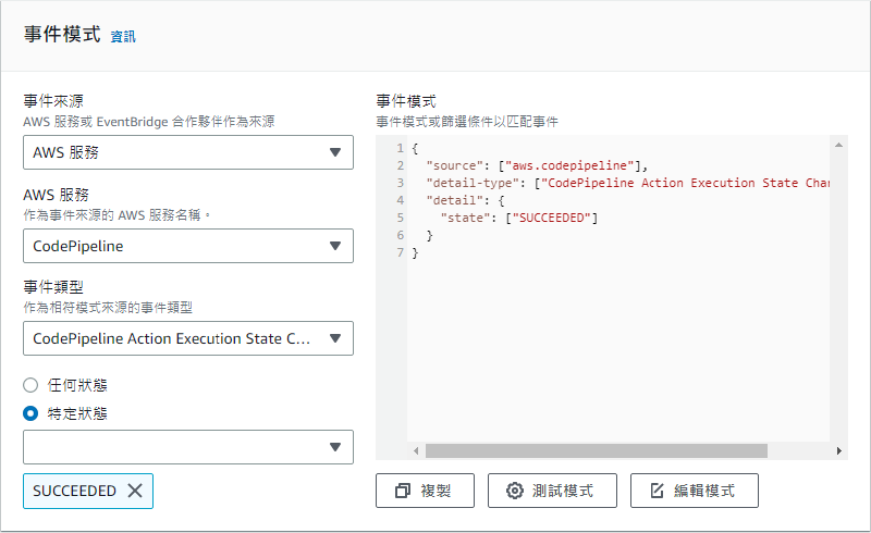 eventbridge step 2 event mode